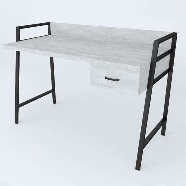 Стол письменный Форт-1 урбан лайт, ТОЛЩИНА СТОЛЕШНИЦЫ ДСП: 32 мм, ШИРИНА СТОЛЕШНИЦЫ: 120 см, ГЛУБИНА СТОЛЕШНИЦЫ: 60 см, ЦВЕТ МЕТАЛЛА: ЧЕРНЫЙ, ЦВЕТ ДСП: БЕТОН