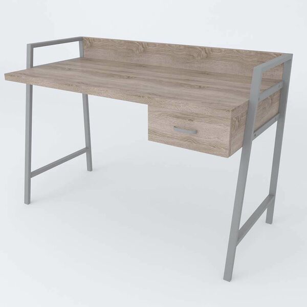 Стол письменный Форт-1 трюфель, ТОЛЩИНА СТОЛЕШНИЦЫ ДСП: 32 мм, ШИРИНА СТОЛЕШНИЦЫ: 120 см, ГЛУБИНА СТОЛЕШНИЦЫ: 60 см, ЦВЕТ МЕТАЛЛА: СЕРЫЙ, ЦВЕТ ДСП: ТРЮФЕЛЬ