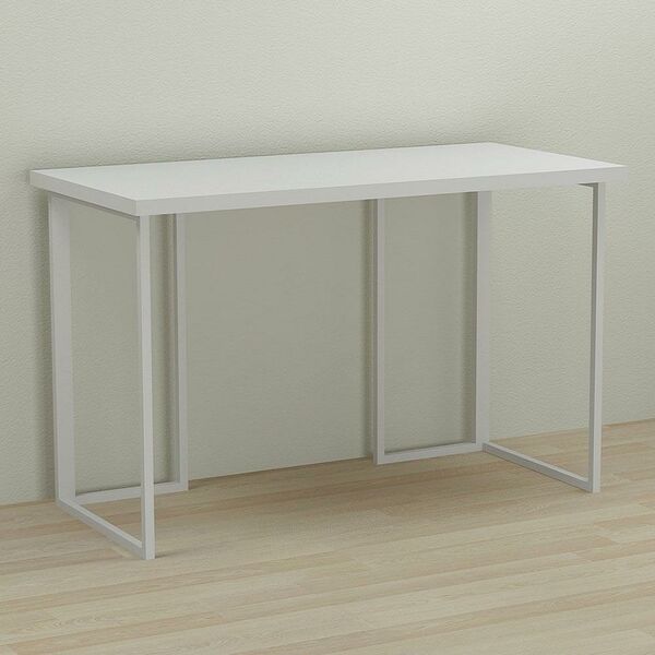 Стол письменный Ханна-1 белый, ТОЛЩИНА СТОЛЕШНИЦЫ ДСП: 32 мм, ШИРИНА СТОЛЕШНИЦЫ: 100 см, ГЛУБИНА СТОЛЕШНИЦЫ: 60 см, ЦВЕТ МЕТАЛЛА: БЕЛЫЙ, ЦВЕТ ДСП: БЕЛЫЙ