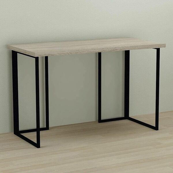 Стол письменный Ханна-1 сонома, ТОЛЩИНА СТОЛЕШНИЦЫ ДСП: 32 мм, ШИРИНА СТОЛЕШНИЦЫ: 100 см, ГЛУБИНА СТОЛЕШНИЦЫ: 60 см, ЦВЕТ МЕТАЛЛА: ЧЕРНЫЙ, ЦВЕТ ДСП: СОНОМА