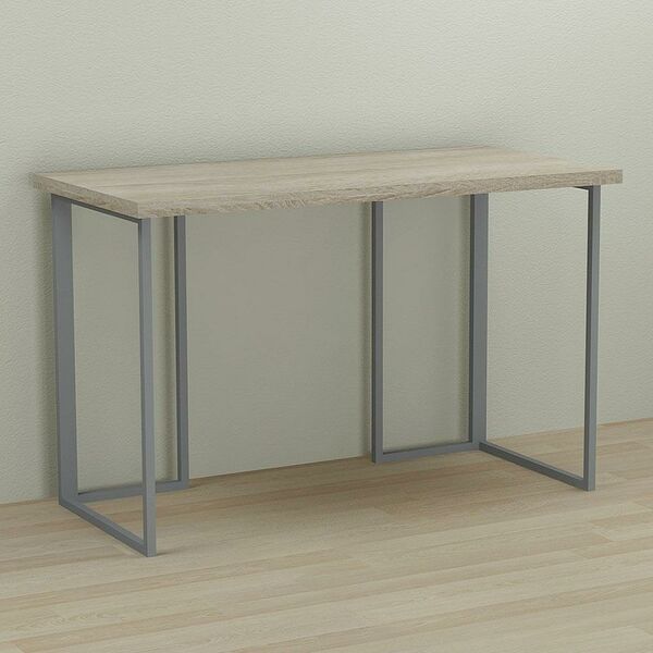 Стол письменный Ханна-1 сонома, ТОЛЩИНА СТОЛЕШНИЦЫ ДСП: 32 мм, ШИРИНА СТОЛЕШНИЦЫ: 100 см, ГЛУБИНА СТОЛЕШНИЦЫ: 60 см, ЦВЕТ МЕТАЛЛА: СЕРЫЙ, ЦВЕТ ДСП: СОНОМА