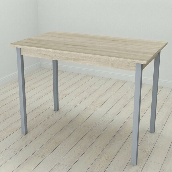 Cтіл обідній прямокутний Mario-44, з квадратними ніжками, ТОВЩИНА СТІЛЬНИЦІ ДСП: 16 мм, ШИРИНА СТІЛЬНИЦІ: 120 см, ГЛИБИНА СТІЛЬНИЦІ: 60 см, КОЛІР МЕТАЛУ: СІРИЙ, КОЛІР ДСП: СОНОМА