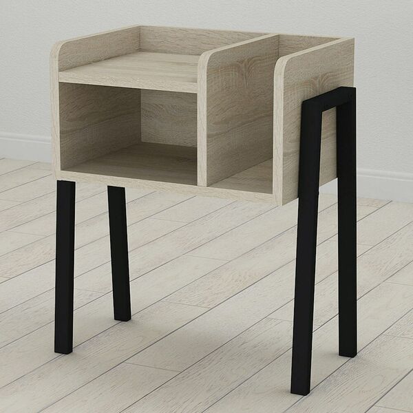 Тумба Лофт Amelie-12 сонома, КОЛІР МЕТАЛУ: ЧОРНИЙ, КОЛІР ДСП: СОНОМА