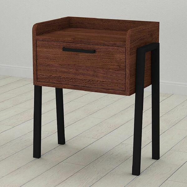 Тумба Лофт модульна Betty-1 венге, КОЛІР МЕТАЛУ: ЧОРНИЙ, КОЛІР ДСП: ВЕНГЕ МАГИЯ