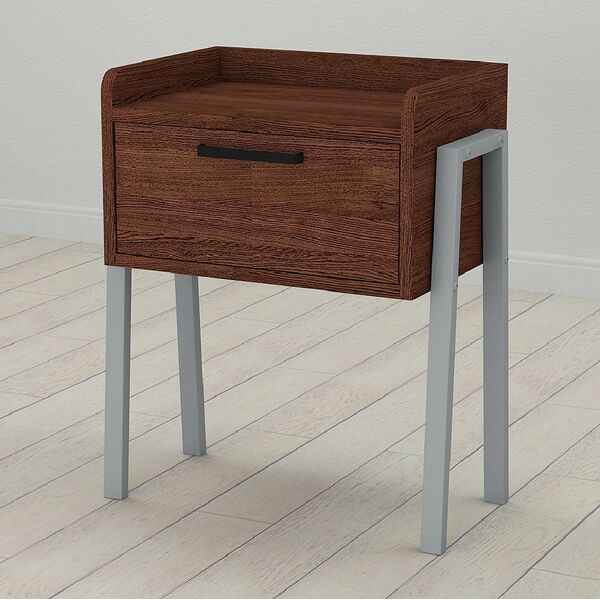 Тумба Лофт модульна Betty-1 венге, КОЛІР МЕТАЛУ: СІРИЙ, КОЛІР ДСП: ВЕНГЕ МАГИЯ