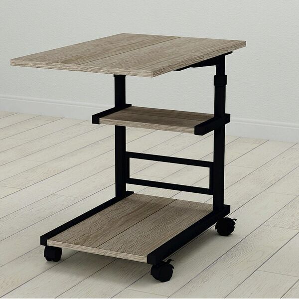 Приставний столик Алан-3 трюфель, КОЛІР МЕТАЛУ: ЧОРНИЙ, КОЛІР ДСП: ТРЮФЕЛЬ