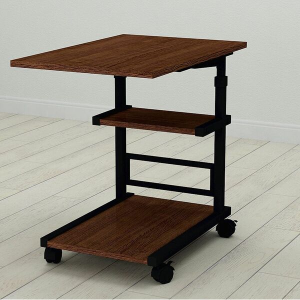 Приставний столик Алан-3 венге, КОЛІР МЕТАЛУ: ЧОРНИЙ, КОЛІР ДСП: ВЕНГЕ МАГИЯ