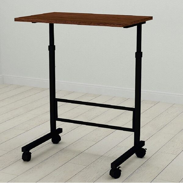 Приставний столик на коліщатках Аміго-1 венге, КОЛІР МЕТАЛУ: ЧОРНИЙ, КОЛІР ДСП: ВЕНГЕ МАГИЯ