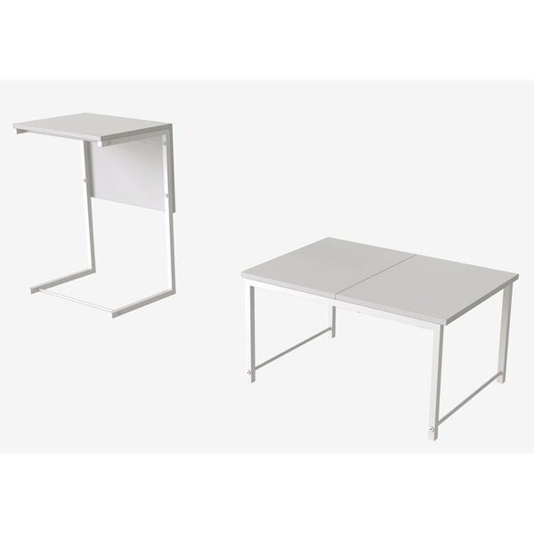 Приставний столик до дивану Террі-2 білий, ТОВЩИНА СТІЛЬНИЦІ ДСП: 16 мм, КОЛІР МЕТАЛУ: БІЛИЙ, КОЛІР ДСП: БІЛИЙ