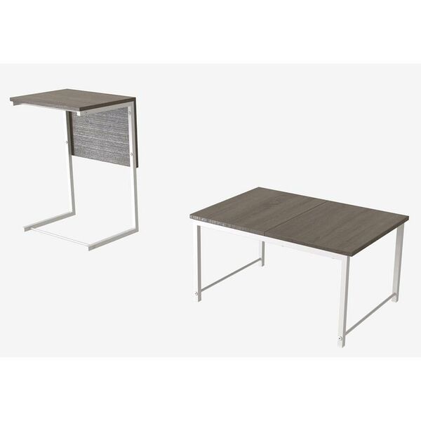 Приставной столик к дивану Терри-2 трюфель, ТОЛЩИНА СТОЛЕШНИЦЫ ДСП: 16 мм, ЦВЕТ МЕТАЛЛА: БЕЛЫЙ, ЦВЕТ ДСП: ТРЮФЕЛЬ