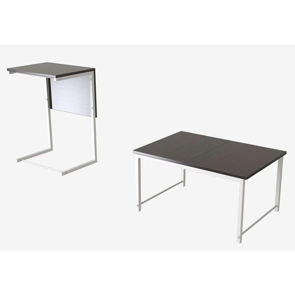 Приставний столик до дивану Террі-2 венге, ТОВЩИНА СТІЛЬНИЦІ ДСП: 16 мм, КОЛІР МЕТАЛУ: БІЛИЙ, КОЛІР ДСП: ВЕНГЕ МАГИЯ