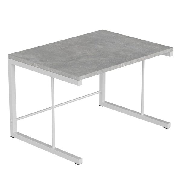 Підставка під мікрохвильовку Мікрошелф-1 бетон, КОЛІР МЕТАЛУ: БІЛИЙ, КОЛІР ДСП: БЕТОН