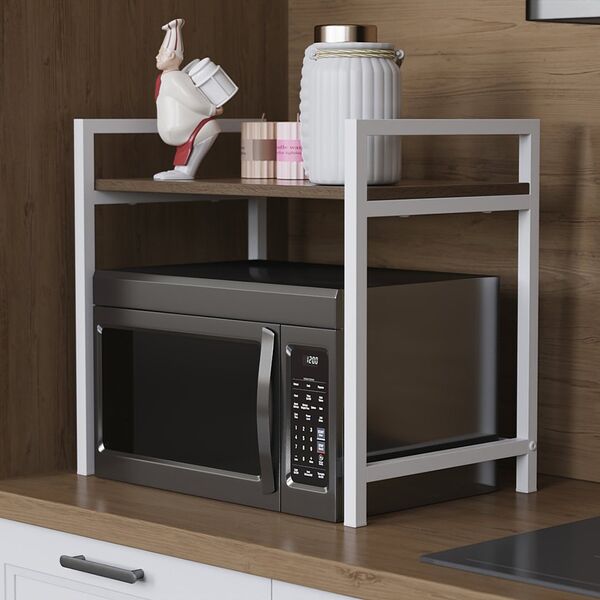 Підставка для мікрохвильовки Мікрошелф-2 сан маріно, КОЛІР МЕТАЛУ: ЧОРНИЙ, КОЛІР ДСП: САН МАРІНО, зображення 3