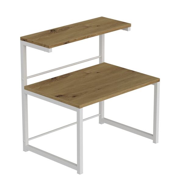 Полиця для мікрохвильовки Мікрошелф-3, КОЛІР МЕТАЛУ: БІЛИЙ, КОЛІР ДСП: АРТИЗАН