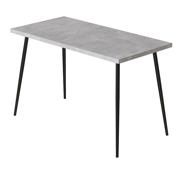 Обідній стіл Марсель-350 бетон, діаметр конуса ніжки: 30 мм, ТОВЩИНА СТІЛЬНИЦІ ДСП: 32 мм, ШИРИНА СТІЛЬНИЦІ: 120 см, ГЛИБИНА СТІЛЬНИЦІ: 70 см, КОЛІР МЕТАЛУ: ЧОРНИЙ, КОЛІР ДСП: БЕТОН