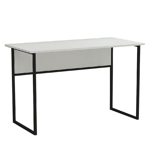 Письмовий стіл Коді-1 білий, ТОВЩИНА СТІЛЬНИЦІ ДСП: 16 мм, ШИРИНА СТІЛЬНИЦІ: 140 см, ГЛИБИНА СТІЛЬНИЦІ: 60 см, КОЛІР МЕТАЛУ: ЧОРНИЙ, КОЛІР ДСП: БІЛИЙ