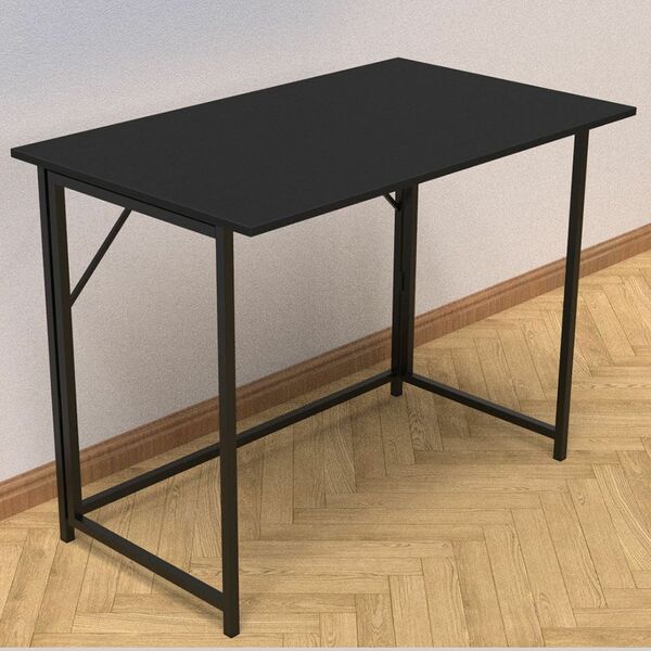 Письмовий стіл розкладний (трансформер) Моріс-1 білий, ТОВЩИНА СТІЛЬНИЦІ ДСП: 16 мм, ШИРИНА СТІЛЬНИЦІ: 90 см, ГЛИБИНА СТІЛЬНИЦІ: 50 см, КОЛІР МЕТАЛУ: ЧОРНИЙ, КОЛІР ДСП: КЕМБРА, зображення 2