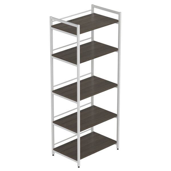 Стелаж кухонний з полицею під мікрохвильовку Коннект-560 трюфель, КОЛІР МЕТАЛУ: БІЛИЙ, КОЛІР ДСП: ТРЮФЕЛЬ