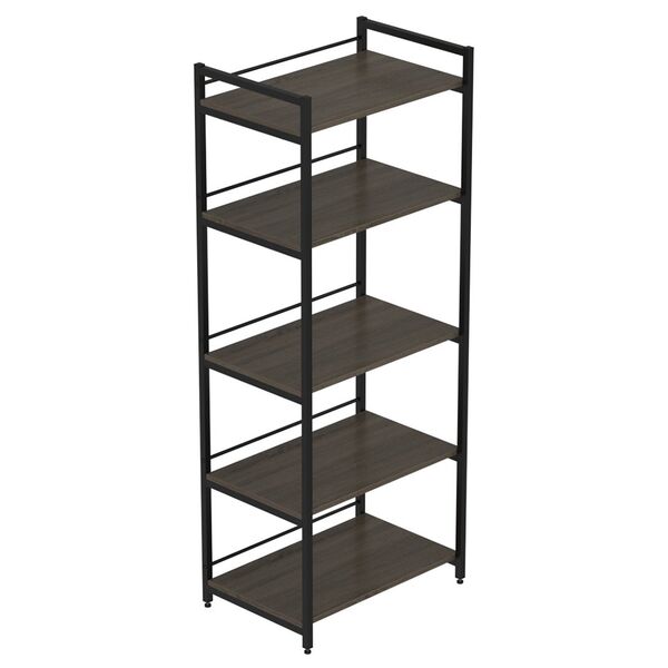 Стелаж кухонний з полицею під мікрохвильовку Коннект-560 трюфель, КОЛІР МЕТАЛУ: ЧОРНИЙ, КОЛІР ДСП: ТРЮФЕЛЬ