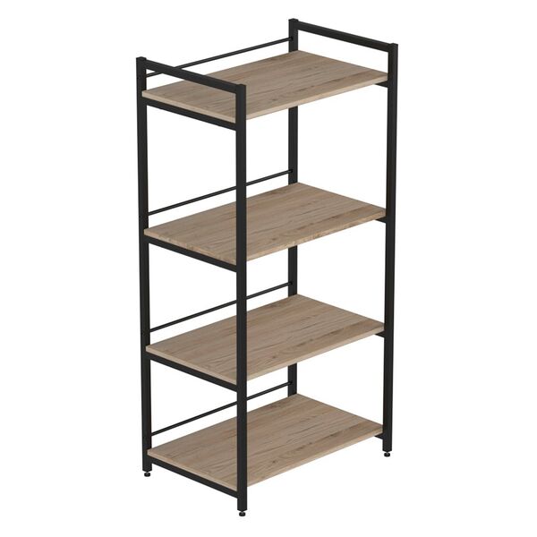 Стелаж з полицею під мікрохвильовку Коннект-640 сан маріно, КОЛІР МЕТАЛУ: ЧОРНИЙ, КОЛІР ДСП: САН МАРІНО