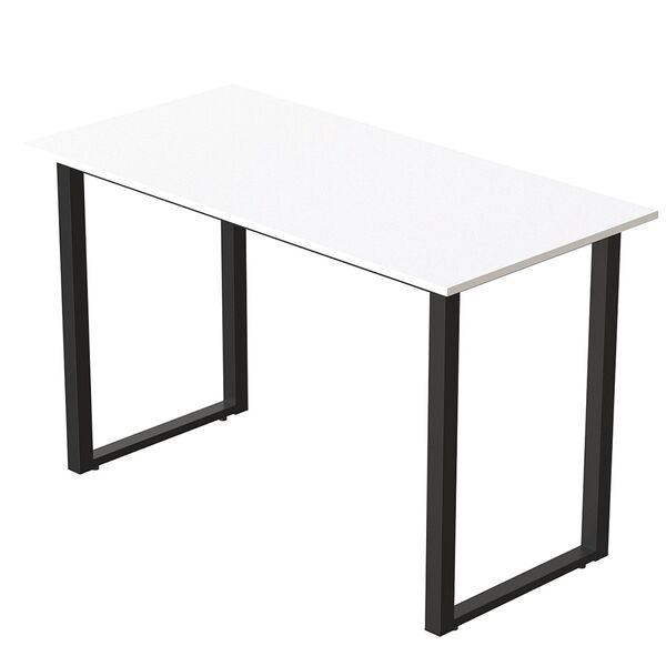 Письмовий стіл Корд-2 білий, ТОВЩИНА СТІЛЬНИЦІ ДСП: 16 мм, ШИРИНА СТІЛЬНИЦІ: 120 см, ГЛИБИНА СТІЛЬНИЦІ: 60 см, КОЛІР МЕТАЛУ: ЧОРНИЙ, КОЛІР ДСП: БІЛИЙ