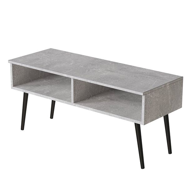 Тумба ТВ-2, ЦВЕТ МЕТАЛЛА: ЧЕРНЫЙ, ЦВЕТ ДСП: БЕТОН