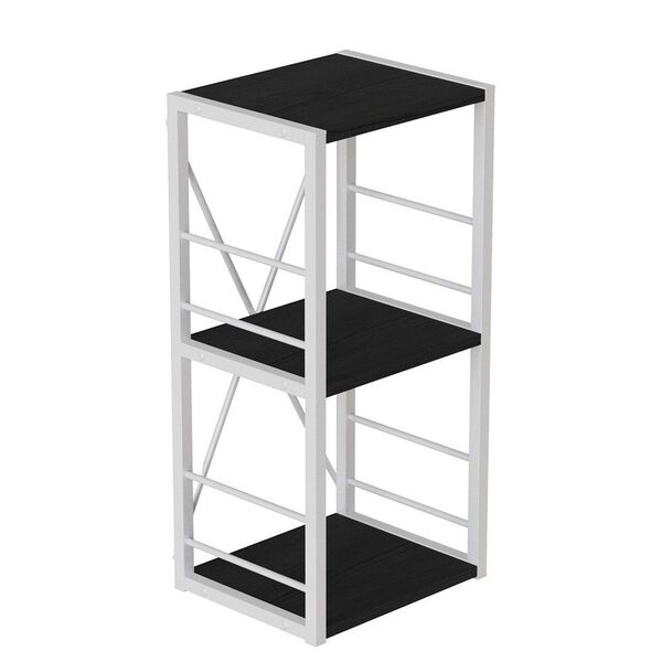 Етажера на 3 полиці Коннект-334 кембра, КОЛІР МЕТАЛУ: БІЛИЙ, КОЛІР ДСП: КЕМБРА
