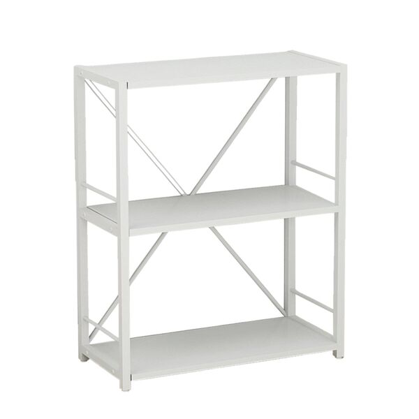 Этажерка на 3 полки Коннект-360 белый, ЦВЕТ МЕТАЛЛА: БЕЛЫЙ, ЦВЕТ ДСП: БЕЛЫЙ