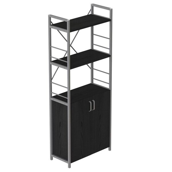 Шафа пенал з 3 полицями Коннект-360 кембра, КОЛІР МЕТАЛУ: СІРИЙ, КОЛІР ДСП: КЕМБРА