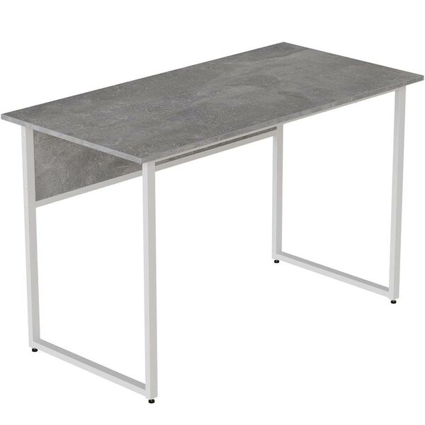 Письменный стол Коди-1 бетон, ТОЛЩИНА СТОЛЕШНИЦЫ ДСП: 32 мм, ШИРИНА СТОЛЕШНИЦЫ: 120 см, ГЛУБИНА СТОЛЕШНИЦЫ: 60 см, ЦВЕТ МЕТАЛЛА: БЕЛЫЙ, ЦВЕТ ДСП: БЕТОН