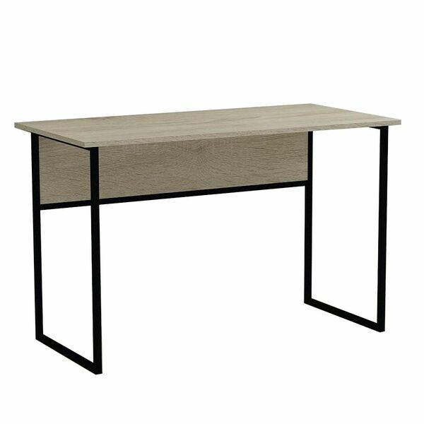 Письменный стол Коди-1 сонома, ТОЛЩИНА СТОЛЕШНИЦЫ ДСП: 32 мм, ШИРИНА СТОЛЕШНИЦЫ: 140 см, ГЛУБИНА СТОЛЕШНИЦЫ: 60 см, ЦВЕТ МЕТАЛЛА: ЧЕРНЫЙ, ЦВЕТ ДСП: СОНОМА