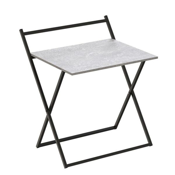 Письмовий стіл розкладний (трансформер) Компакт-1 (75см х 79 см х 72см) бетон, ТОВЩИНА СТІЛЬНИЦІ ДСП: 16 мм, ШИРИНА СТІЛЬНИЦІ: 79 см, ГЛИБИНА СТІЛЬНИЦІ: 72 см, КОЛІР МЕТАЛУ: ЧОРНИЙ, КОЛІР ДСП: БЕТОН