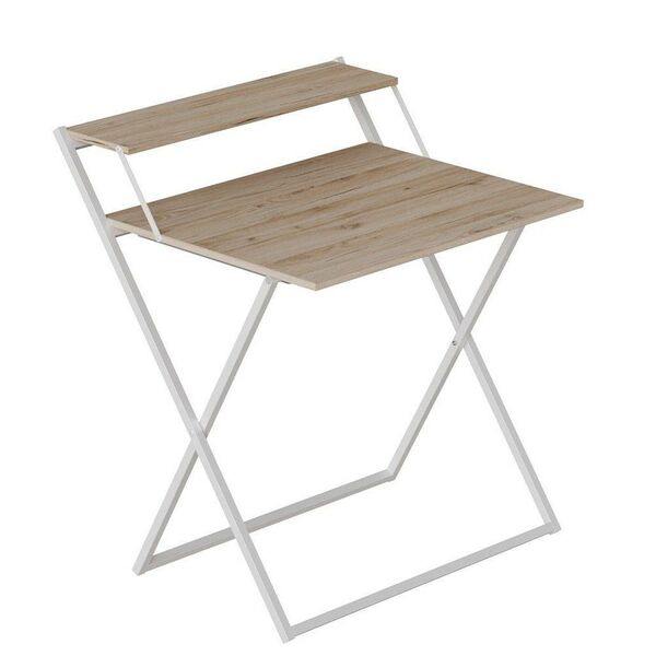 письмовий стіл розкладний (трансформер) Компакт-2 сан маріно, ТОВЩИНА СТІЛЬНИЦІ ДСП: 16 мм, ШИРИНА СТІЛЬНИЦІ: 79 см, ГЛИБИНА СТІЛЬНИЦІ: 72 см, КОЛІР МЕТАЛУ: БІЛИЙ, КОЛІР ДСП: САН МАРІНО