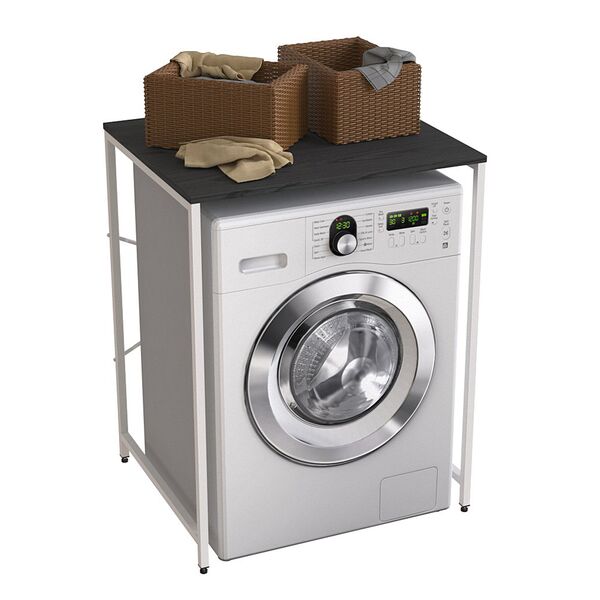 Стеллаж полиця над пральною машиною Вашелф-401 кембра, КОЛІР МЕТАЛУ: БІЛИЙ, КОЛІР ДСП: КЕМБРА