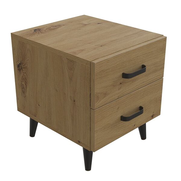 Тумба на дві шухляди Віта-2 артизан, КОЛІР МЕТАЛУ: ЧОРНИЙ, КОЛІР ДСП: АРТИЗАН