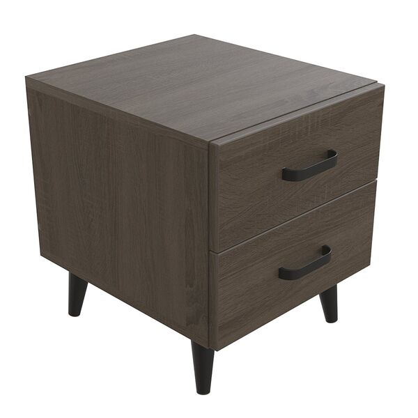 Тумба на дві шухляди Віта-2 трюфель, КОЛІР МЕТАЛУ: ЧОРНИЙ, КОЛІР ДСП: ТРЮФЕЛЬ