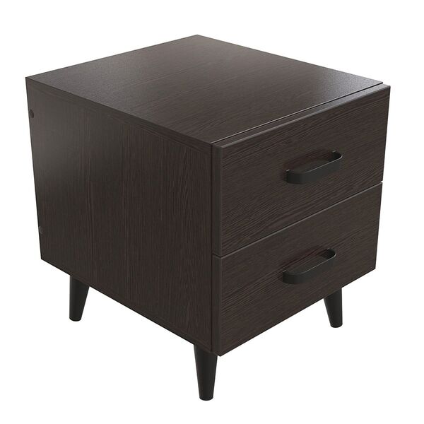 Тумба на дві шухляди Віта-2 венге, КОЛІР МЕТАЛУ: ЧОРНИЙ, КОЛІР ДСП: ВЕНГЕ МАГИЯ