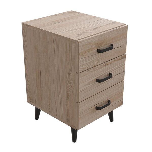 Тумба на три шухляди Віта-3, КОЛІР МЕТАЛУ: ЧОРНИЙ, КОЛІР ДСП: САН МАРІНО