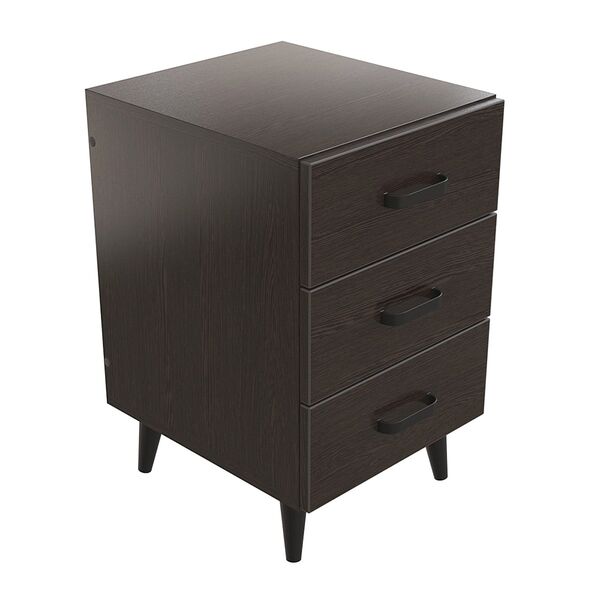 Тумба на три шухляди Віта-3, КОЛІР МЕТАЛУ: ЧОРНИЙ, КОЛІР ДСП: ВЕНГЕ МАГИЯ